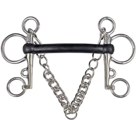 Rechte rubberen paardenbit HorseGuard RS