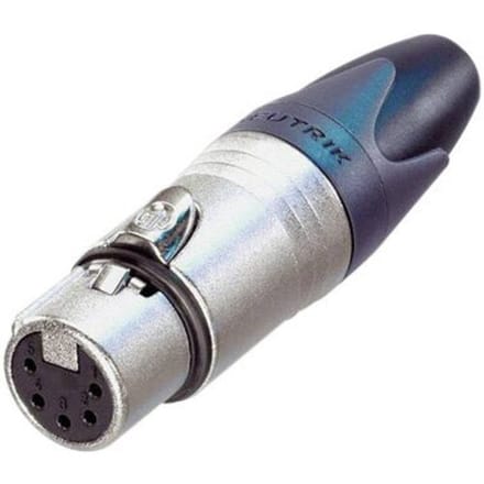 Neutrik NTR-NC5FXX Xlr Cable Socket 5 Cable Socket/straight Xx Soldeer Connecties Nickel-plated