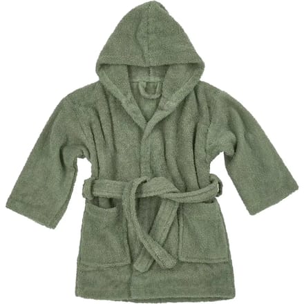 Meyco Baby Uni badjas - badstof - forest green - 86/92