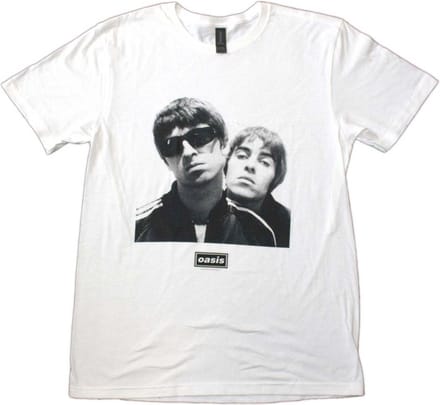 Oasis - Noel & Liam Square Photo Heren T-shirt - S - Wit