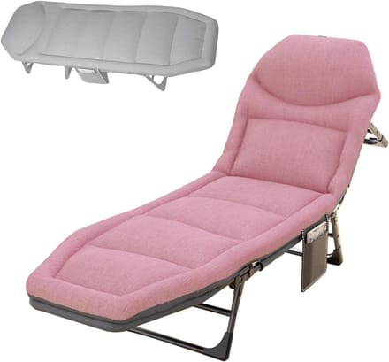 Verstelbare Tuinstoel - Opvouwbaar Bed - Buiten Ontspannen - 5 Verstelbare Posities - 190x65cm - Grijs