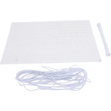Skimmer Beschermingsset PP Zwembad Bladschepnet met 10m Touw Telescopische Stang Voorkom Verstopping Eenvoudige Montage white