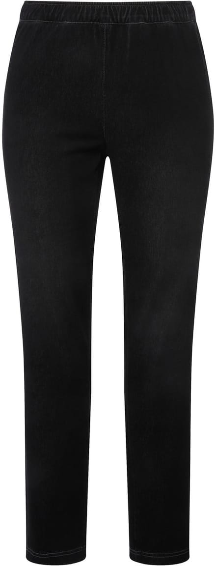 Ulla Popken - Dames - Jegging Sienna stretch jersey - Zwart - Maat 42