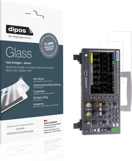 dipos – 2x Pantserfolie geschikt voor Hantek DSO2D15 Oscilloscope | 9H Screenprotector
