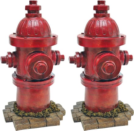 Hydrantfiguur set voor hondenliefhebbers en brandweermannen | Tuinbeeld