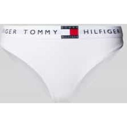 Bikinibroekje met elastische band met label, model 'TH Heritage'