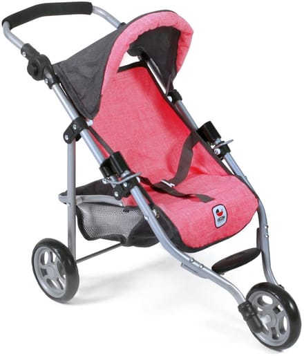 Bayer Chic 2000 - Poppenwagen Jogger Lola - Melange Antraciet Pink