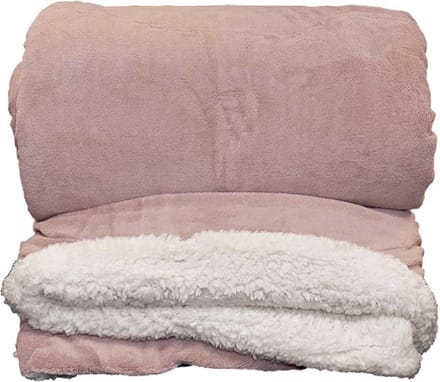 D- Unique Living | Lars XL plaid 220x240cm old pink