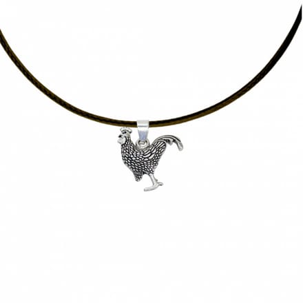 Ketting- zilverkleur- kip- 45 cm - Charme Bijoux