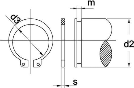 Borgring Din471 62X2Mm Voor As - 10 Stuks
