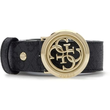 GUESS riem Janie Logo Adjustable Belt H30 W95 Coal Logo donkergrijs