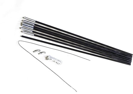 Tentstok - Reserve stok - Kamperen buiten - Glasvezel constructie - One size - Zwart