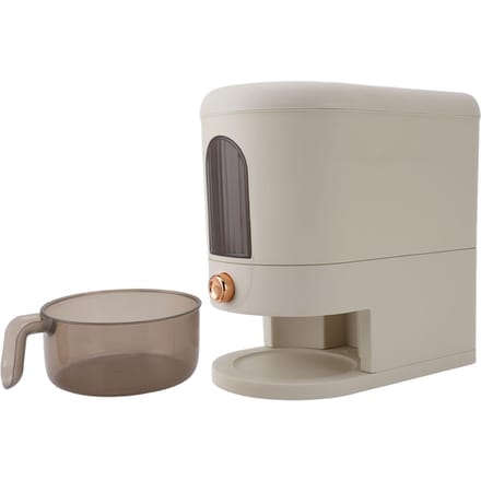 11lb Rijstdispenser Multifunctioneel Automatisch Grote Graancontainer Huishoudelijke Graandispenser Emmer Cream White gray