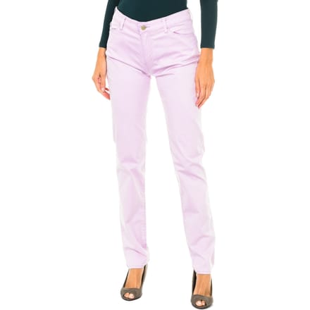 Lange broek van stretchstof 3Y5J18-5NXXZ vrouw