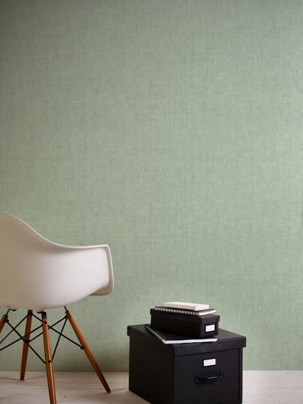 UNI BEHANG | Structuur - groen metallic - A.S. Création Greenery