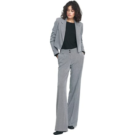 Vrouwen brede pantalons met een visgraatmotief Nife