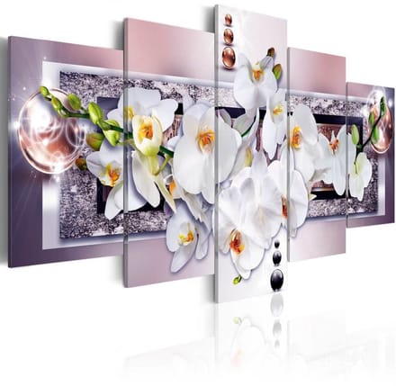Schilderij -Mysterieuze orchidee, 5luik