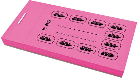 CombiCraft Consumptiekaarten booticoon fuchsia - per 5 boekjes van 50 kaarten