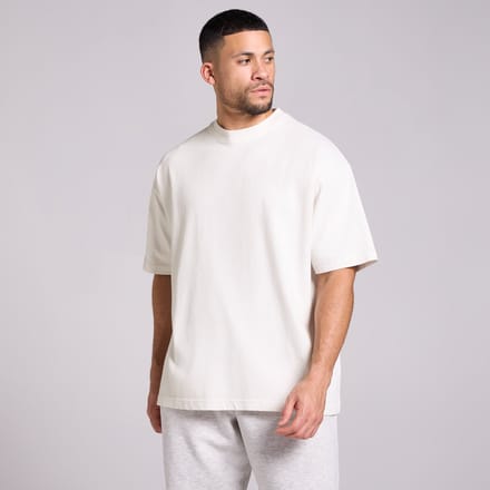 MP Heren Washed Oversized Katoenen T-Shirt - Vintage Wit - S