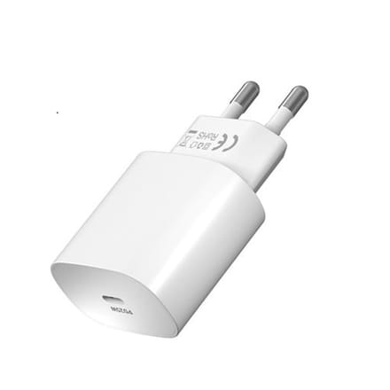 OneOne 25W super snellader. Witte oplader met USB C. PD en Quick Charge lader adapter