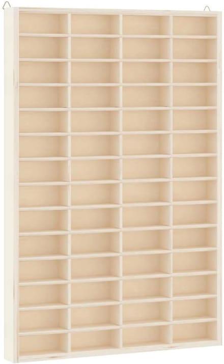 TIM® Vitrinekast met Glas - Vitrinekast Hangend - Vitrinekast - Hout - Mahonierood - 40cm x 5cm x 60cm