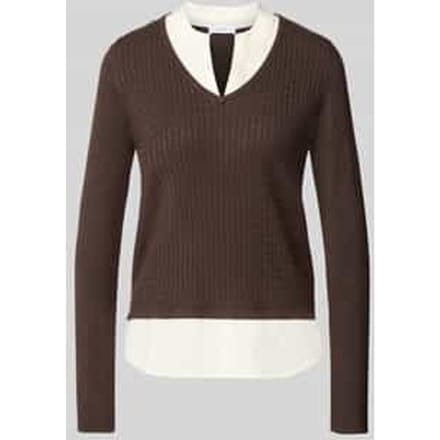 Shirt met lange mouwen van viscosemix in tricotlook