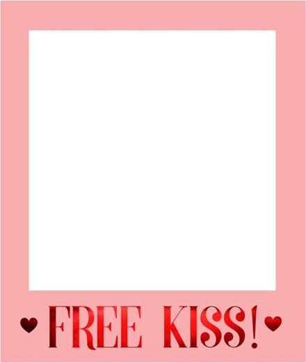 Partydeco - Selfie Frame FREE KISS