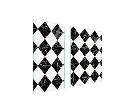 TMK ArtDeko Mozaïek - Snijplank - Glas - 75x52cm - Hartvorm