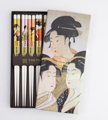 Tokyo Design Studio - Eetstokjes - Set van 5 paar - Geisha - 22,5 cm