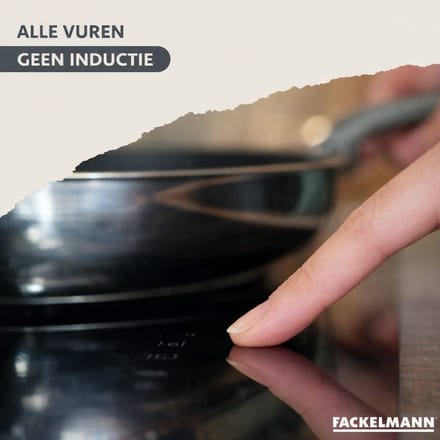 Set pan 28 cm roestvrij staal en 6 Fackelmann Geneva keukengerei