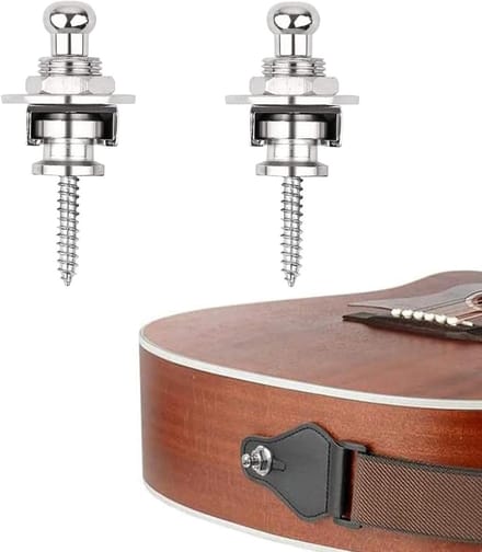 Guitar Strap Lock Set voor Elektrische Gitaren, Antislip Knop en Veiligheidsaccessoires voor Muzikanten