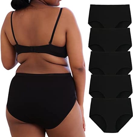 Hoge Taille Katoenen Onderbroeken voor Dames in Grote Maten - 5-Pack