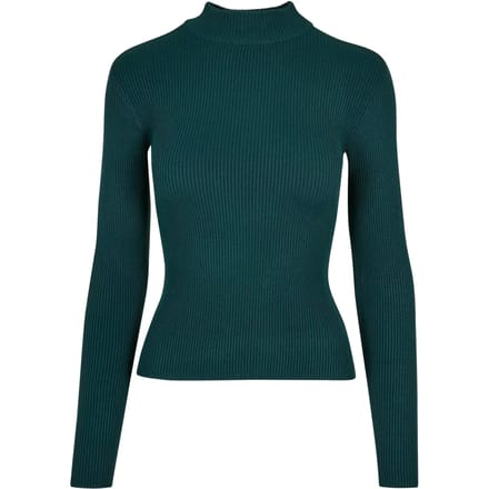 Urban Classics - Ladies Rib Knit Turtleneck Sweater/trui - 3XL - Groen
