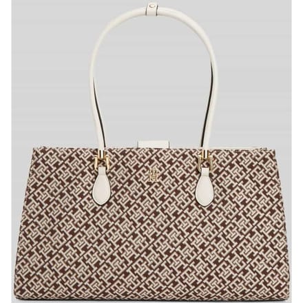 Handtas met logo-jacquard model 'GRACE'