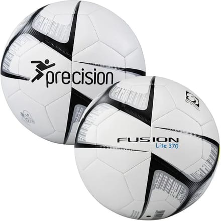 Precision Voetbal Fusion Lite Pu 370 Gram Wit/zwart Maat 5