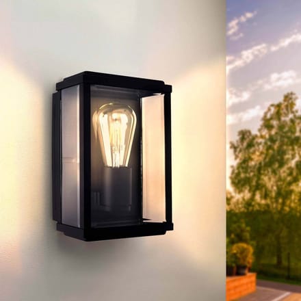 Ledvion - LED Wandlamp - E27 - Zwart - Lyra