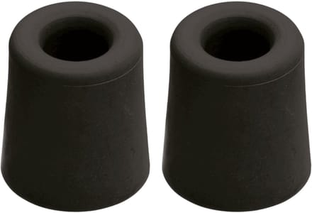 Benson Deurbuffers / deurstoppers rubbers - 2x - zwart - 30 x 30 mm - met schroefbevestiging
