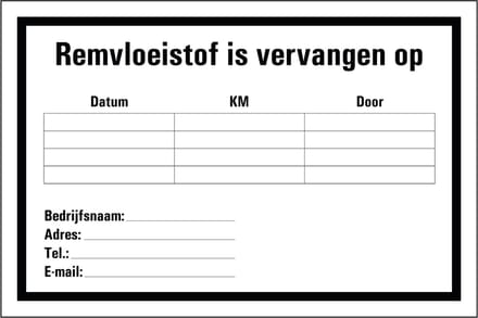 Remvloeistof sticker 75 x 50 mm
