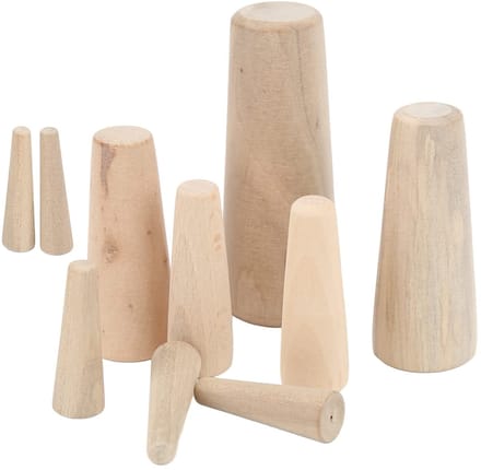 Set van 10 Houten Plugs voor Boot - Conische Doppen voor Noodreparaties