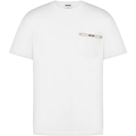 T-shirt man Moschino - t-shirt bio katoen jersey - wit