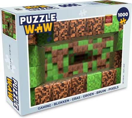 Puzzel Gaming - Blokken - Gamen - Kinderen - Legpuzzel - Puzzel 1000 stukjes volwassenen