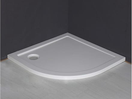 Xellanz luxe douchebak SMC 1/4 rond 900x900x40 inbouw wit