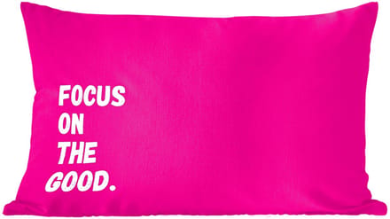 Sierkussens - Kussentjes Woonkamer - 50x30 cm - Focus on the good - Roze - Simple