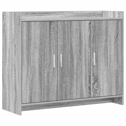 vidaXL - Dressoir - Grijs - Sonoma - 98,5 - x - 33 - x - 80 - cm - Bewerkt - hout
