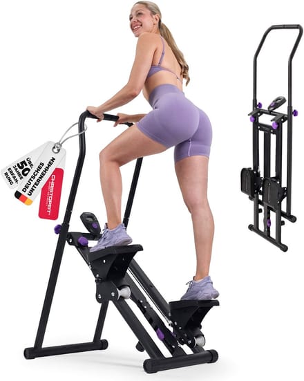 Christopeit - Stepper fitness - Inklapbaar ontwerp - LCD-scherm