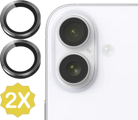 2x Screenprotector Camera geschikt voor Apple iPhone 16 - Beschermglas Camera Glas