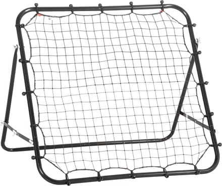 HOMCOM Voetbal Rebounder met Verstelbare Hoek - Reboundmuur, Trainingsnet, Kickback Goal - Zwart