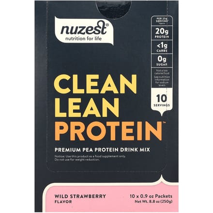 Nuzest, Clean Lean Protein, Fraise Sauvage, 10 Sachets, 0,9 oz (25 grammes) par paquet