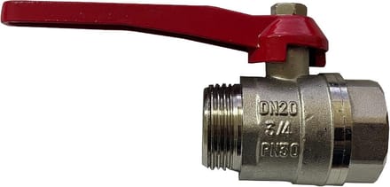 Kogelkraan 3/4 inch met Hefboomgreep voor Warm en Koud Water