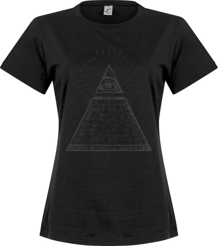 All Seeing Eye Dames T-Shirt - Zwart - M
